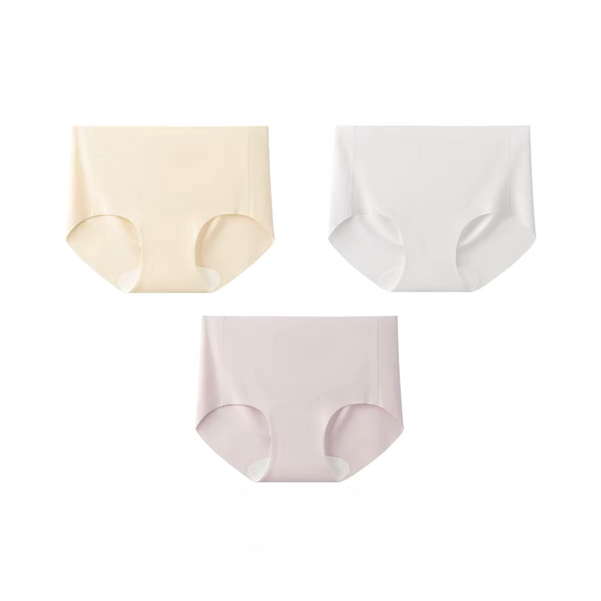 Seamless Ice Silk Panties 3-Pack – No-Show, Anti-Wedgie, Cotton Gusset