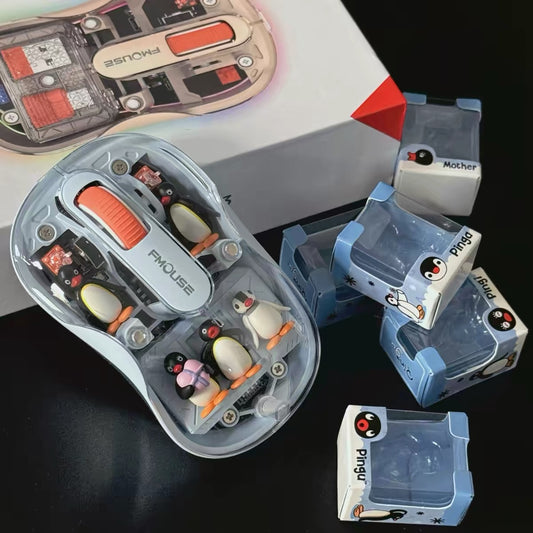 DIY Penguin Transparent Wireless mouse