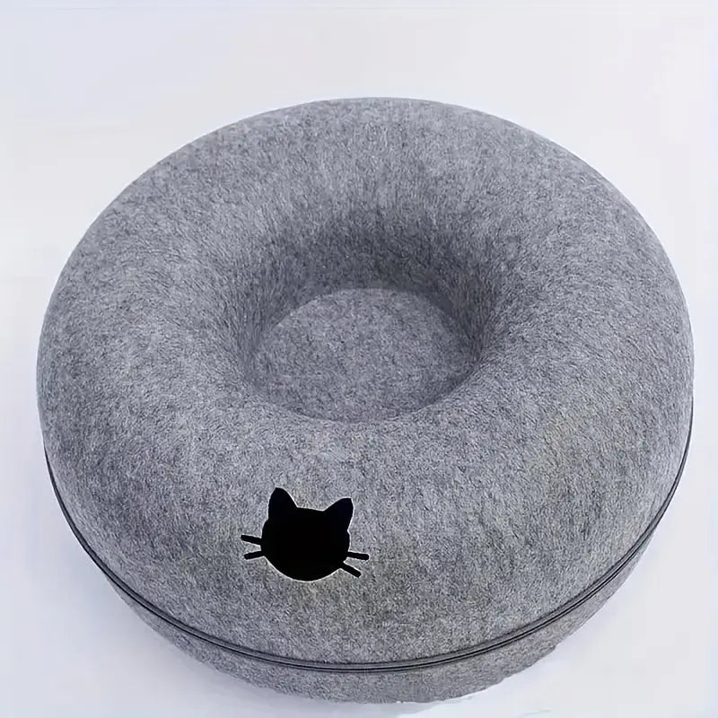 Tire Cat Bed Felt Donut Cat Nest Tunnel, Cat Sleeping Nest House - Cutier Store