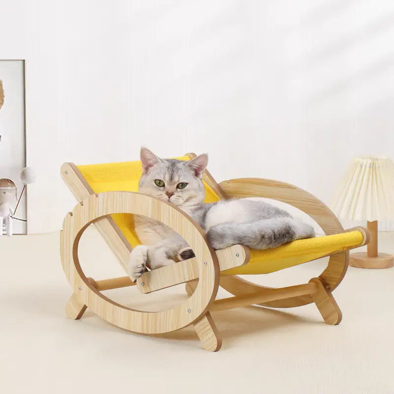 Luxury Wooden cat bed summer hammock chair - Cutier Store