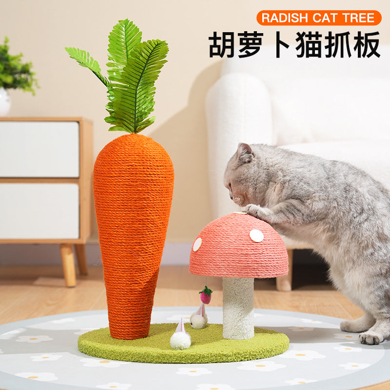 Cat Scratching Board Carrot Mushrooms 🍄😮 - Cutier Store