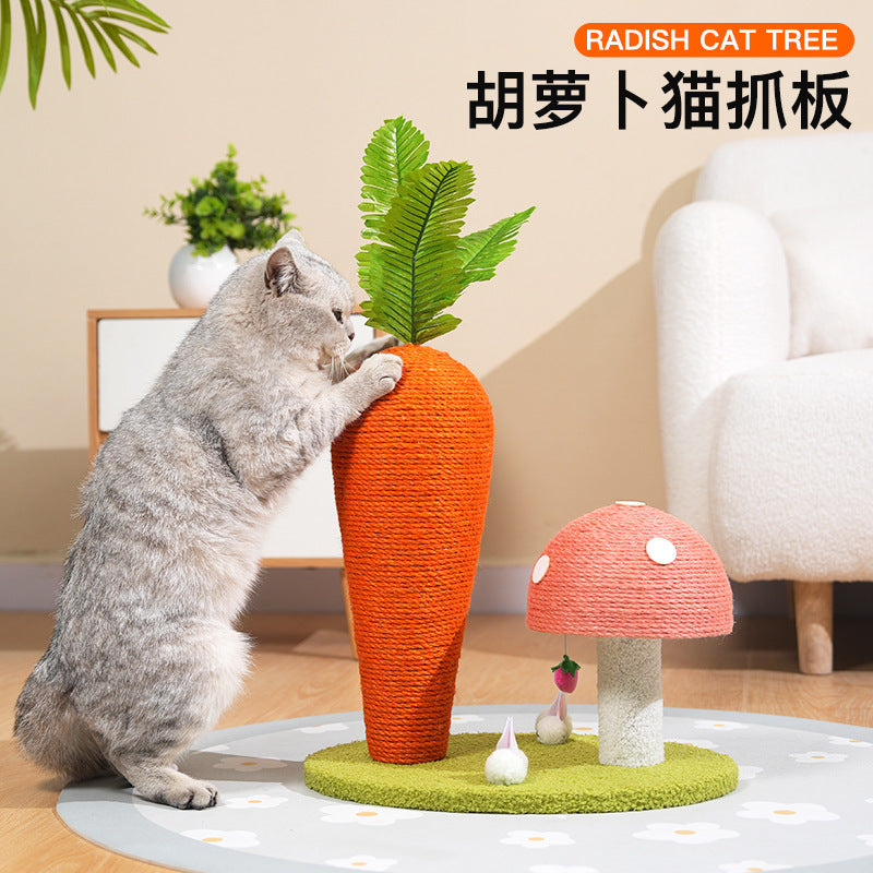 Cat Scratching Board Carrot Mushrooms 🍄😮 - Cutier Store