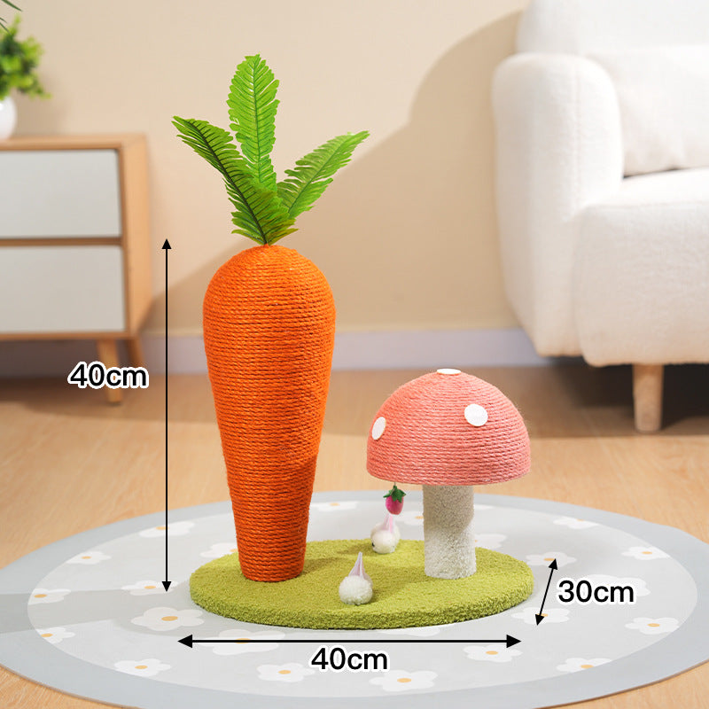 Cat Scratching Board Carrot Mushrooms 🍄😮 - Cutier Store