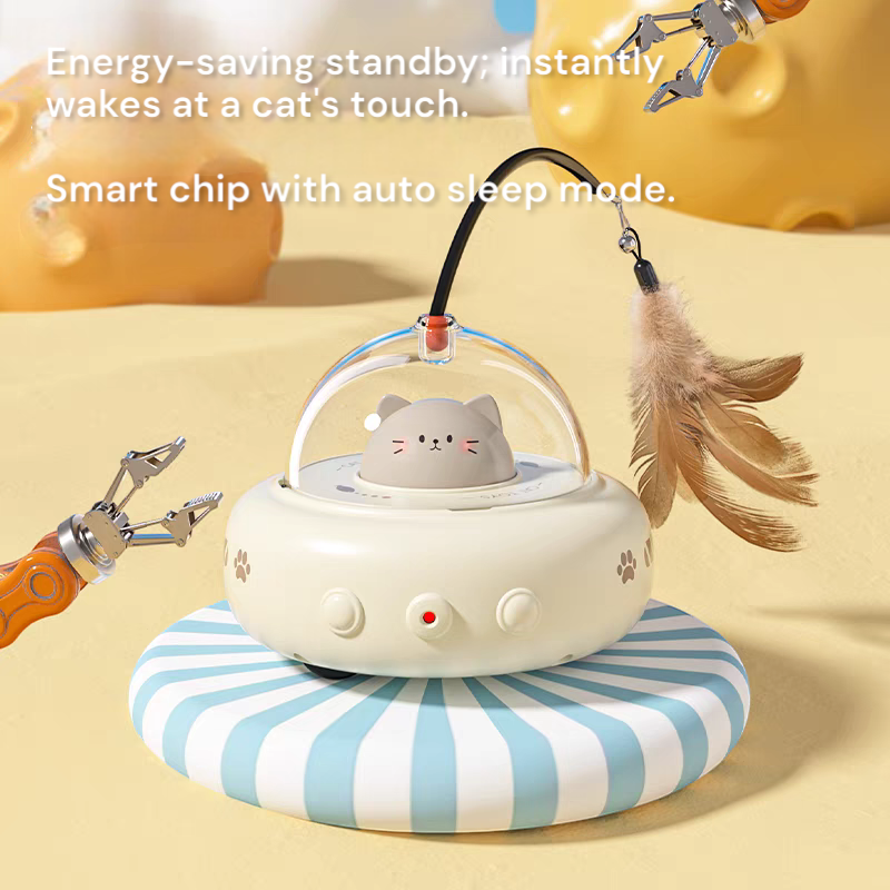 Cute Smart Cat Amusing Toy feather stick Plus laser in one - Cutier Store