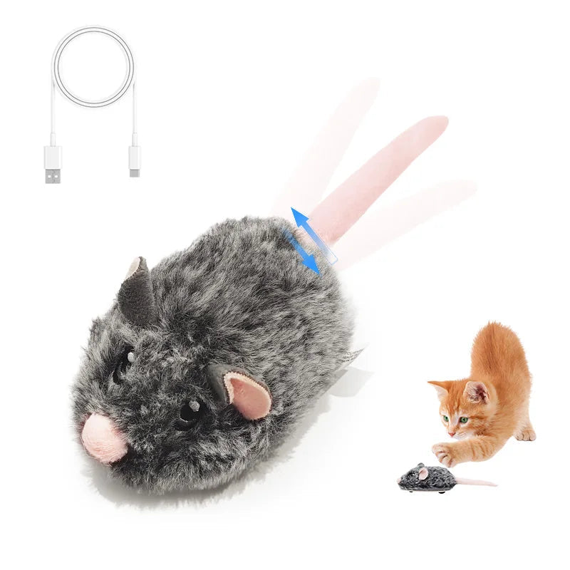 Rechargeable Moving Mouse Cat Toy – Interactive Sound & Motion for Kittens - Cutier Store