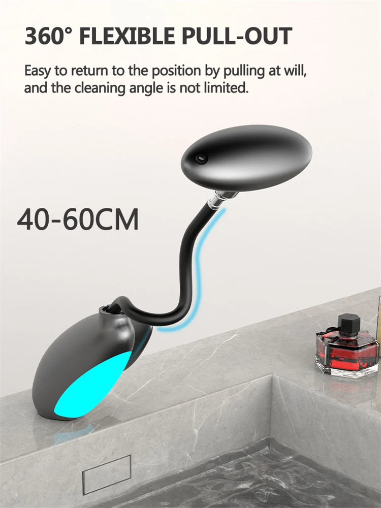 LED Temperature-Sensitive Pull-Out Basin Faucet – 360° Rotating with Ambient Light