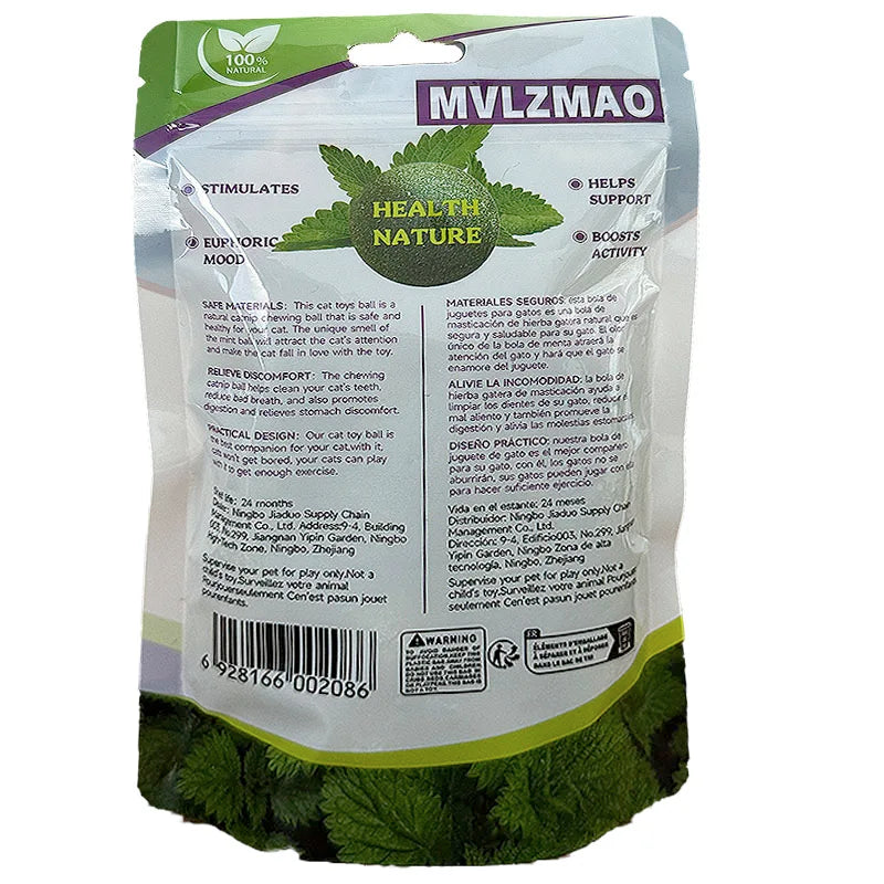 Edible Catnip Ball – Fun, Healthy & Digestive Treat for Cats - Cutier Store