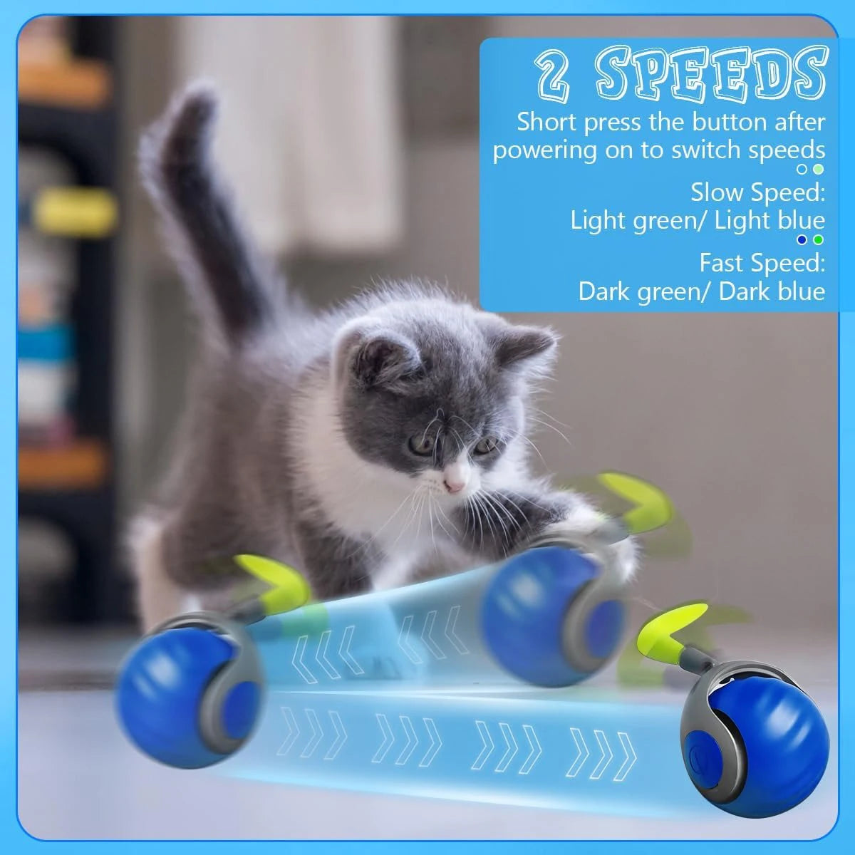 Smart Speedy Tail 2.0 – Automatic Motion Toy Ball for Cats & Dogs - Cutier Store