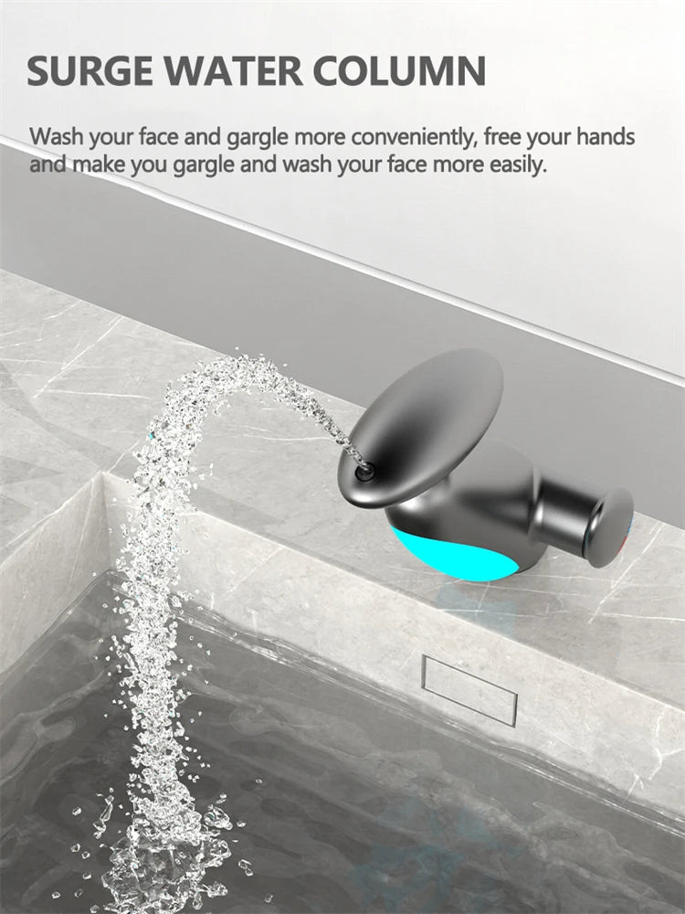 LED Temperature-Sensitive Pull-Out Basin Faucet – 360° Rotating with Ambient Light