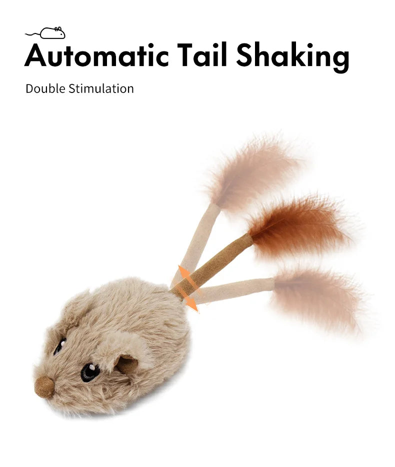 Rechargeable Moving Mouse Cat Toy – Interactive Sound & Motion for Kittens - Cutier Store