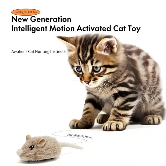 Rechargeable Moving Mouse Cat Toy – Interactive Sound & Motion for Kittens - Cutier Store