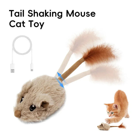 Rechargeable Moving Mouse Cat Toy – Interactive Sound & Motion for Kittens - Cutier Store