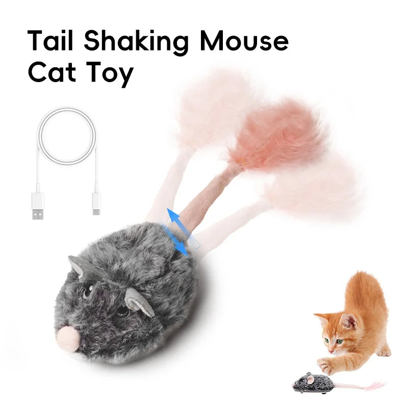 Rechargeable Moving Mouse Cat Toy – Interactive Sound & Motion for Kittens - Cutier Store