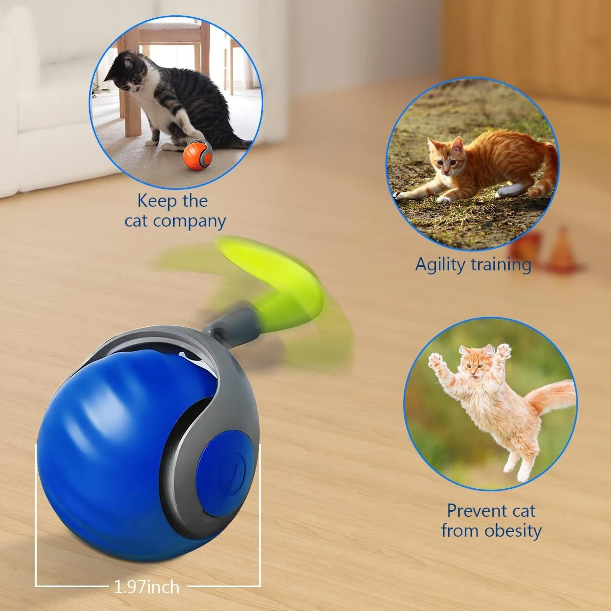 Smart Speedy Tail 2.0 – Automatic Motion Toy Ball for Cats & Dogs - Cutier Store