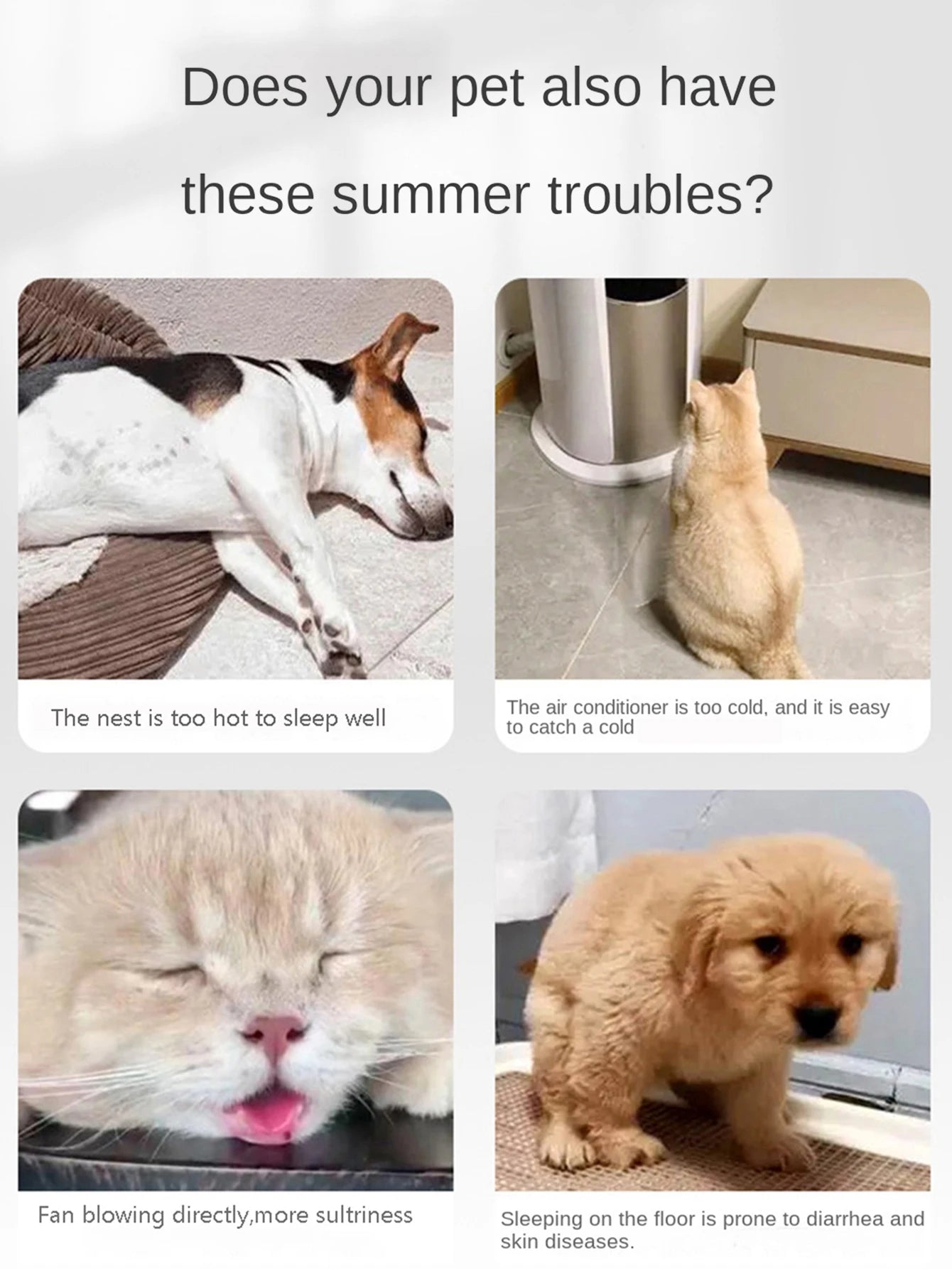 : Summer Cooling Pet Mat – Breathable & Absorbent Sleeping Pad for Cats & Dogs - Cutier Store