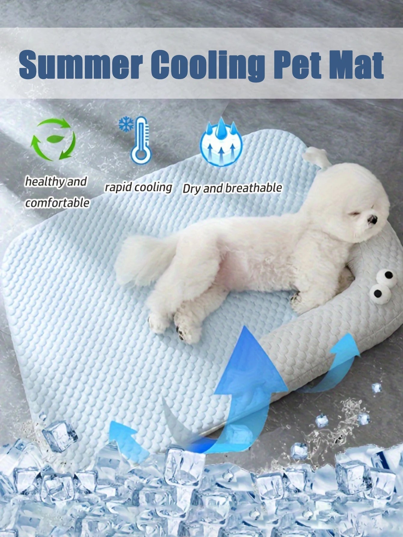 : Summer Cooling Pet Mat – Breathable & Absorbent Sleeping Pad for Cats & Dogs - Cutier Store