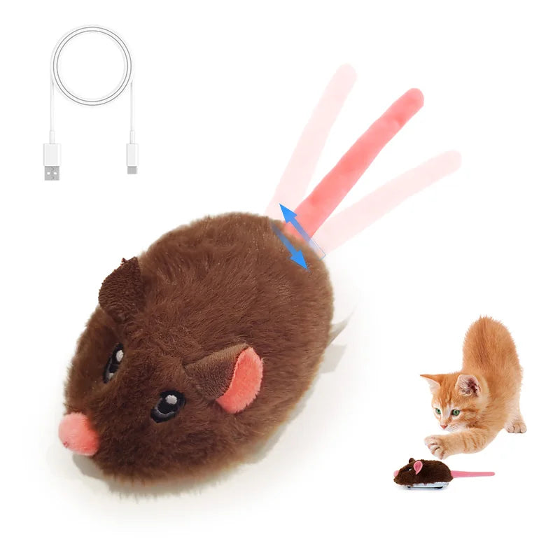 Rechargeable Moving Mouse Cat Toy – Interactive Sound & Motion for Kittens - Cutier Store