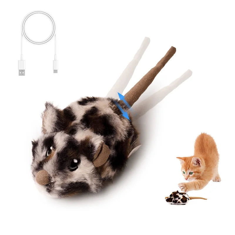 Rechargeable Moving Mouse Cat Toy – Interactive Sound & Motion for Kittens - Cutier Store