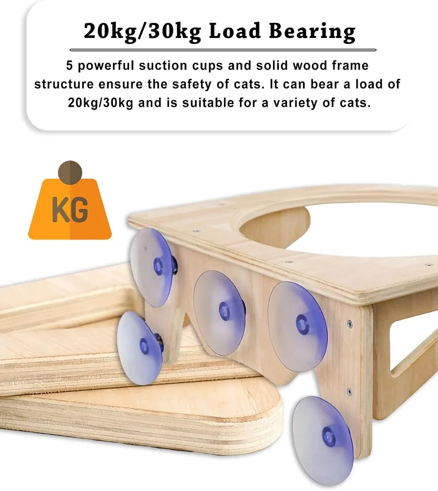 Acrylic Cat Window Perch for Indoor Cats, 20kg/30kg Load Bearing Cat Hammock - Cutier Store