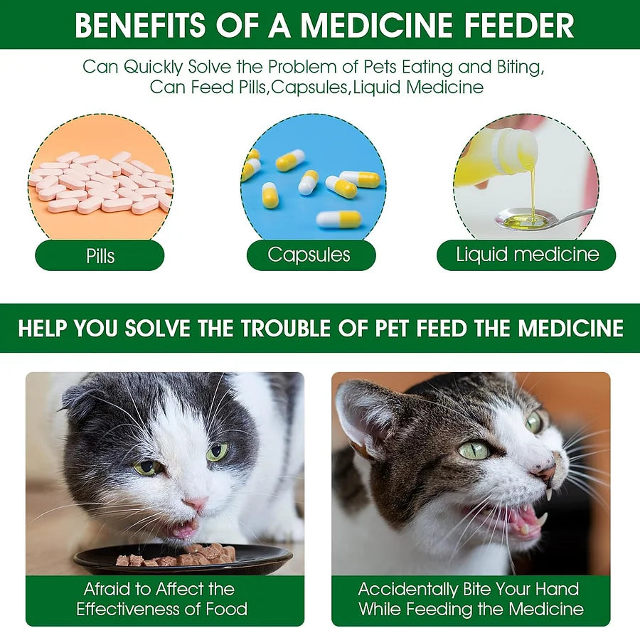 2 Pieces Pet Pill Plunger Popper for Small Cats Dogs Medicine feeder - Cutier Store