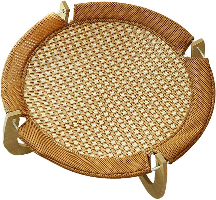 Cat Beds, Wooden Base Cat Bed, Rattan Cat Bed - Cutier Store