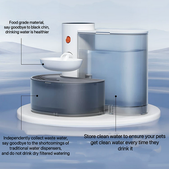 Filter free Cat Water Fountain,Wireless Pet Fountain Battery Operated - Cutier Store