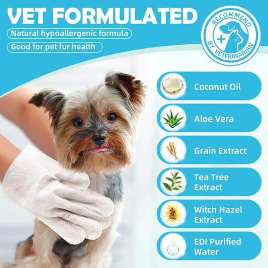 Pet Grooming Glove Wipes for Dogs & Cats 6PCS - Cutier Store