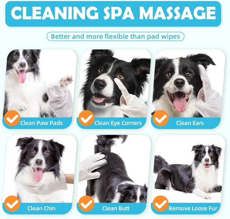 Pet Grooming Glove Wipes for Dogs & Cats 6PCS - Cutier Store