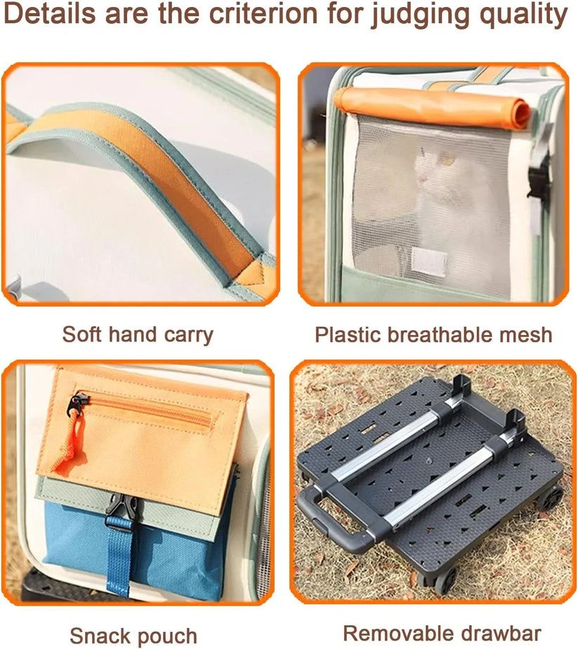 Pet Carrier Large Trolley Bag - Cutier Store