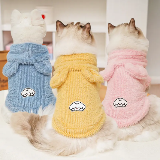 Cute  Pet cat & dog cozy hoodie vest