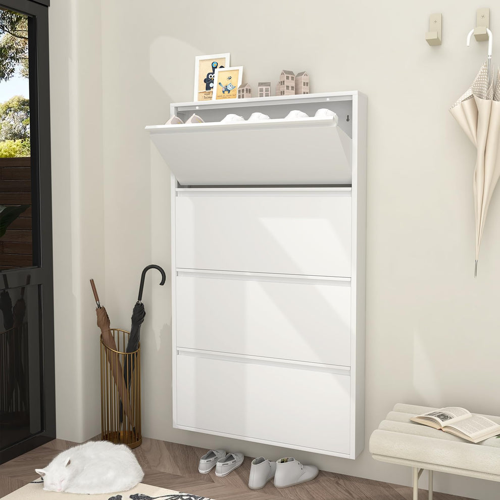 Folding Shoe Storage Rack Space Saving Modern Shoe Cabinet