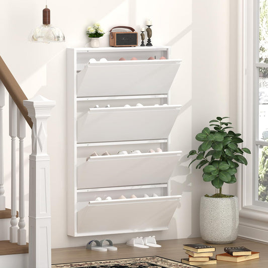 Folding Shoe Storage Rack Space Saving Modern Shoe Cabinet