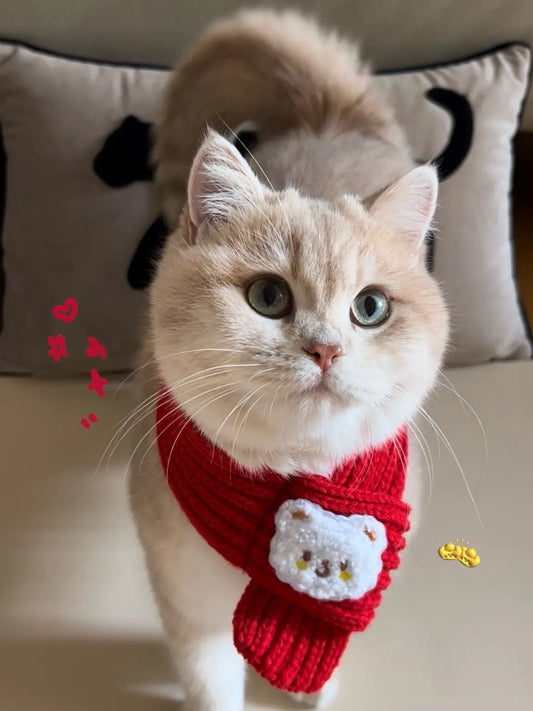 Christmas Cat & Dog Charming scarf
