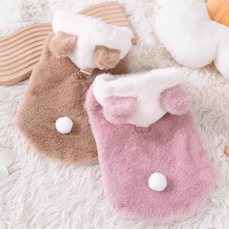 Cozy Winter Pet Hoodie – Thick Fleece Warm Outfit for Cats & Dogs