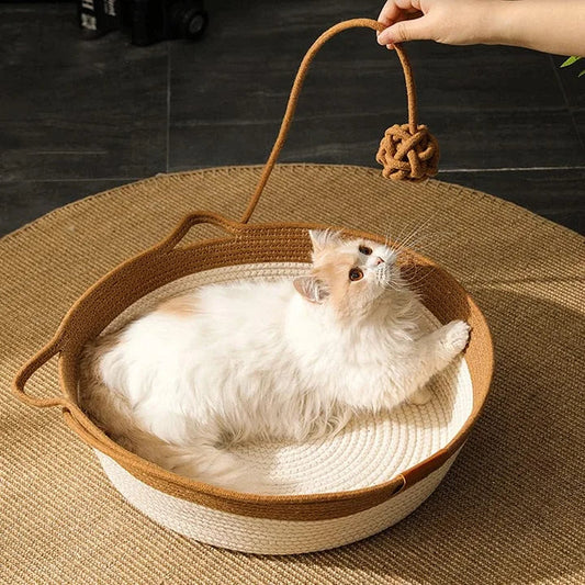 Handwoven Cotton Rope Cat Bed - Cutier Store