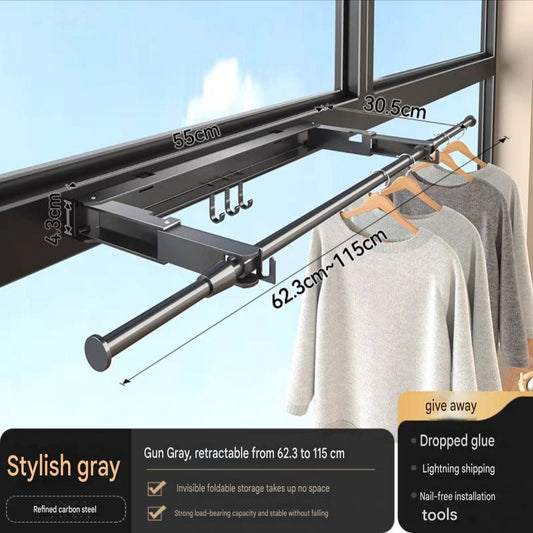 Foldable Wall-Mounted Clothes Drying Rack
