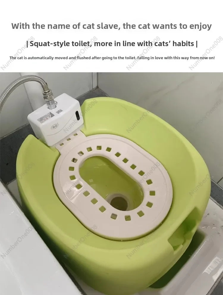 Luxury Automatic Flushing Cat Toilet