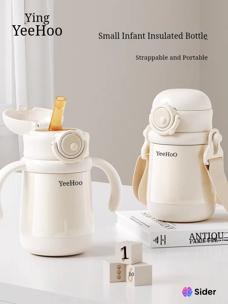 Baby & Toddler Insulated Straw Cup | 1–3Y+ Thermal Milk & Water Bottle
