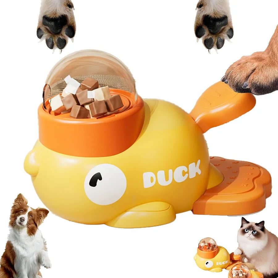 Dog Interactive Puzzle Feeder Toy – Duck Treat Dispenser & Slow Feeder - Cutier Store