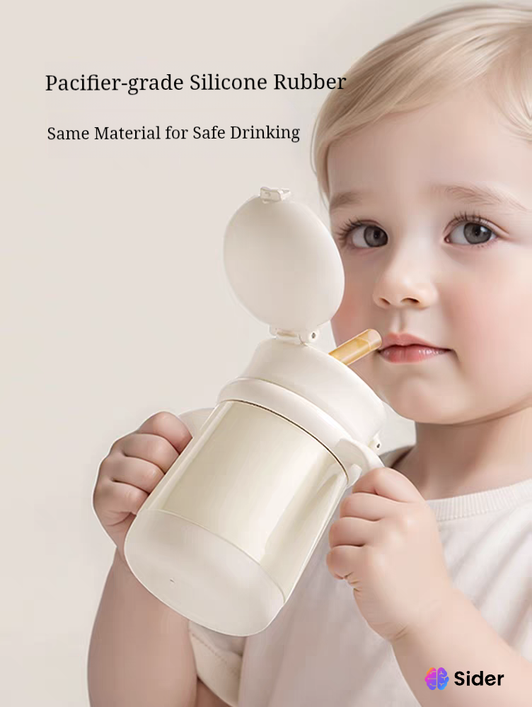 Baby & Toddler Insulated Straw Cup | 1–3Y+ Thermal Milk & Water Bottle