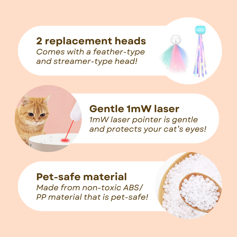 Multifunctional Cat laser Feather Stick Toy (2 in 1) - Cutier Store