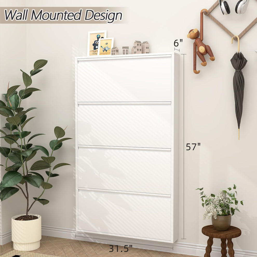 Folding Shoe Storage Rack Space Saving Modern Shoe Cabinet