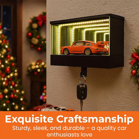 Infinity Garage Wall Mount Keychain Holder - LED Car Display Key Organizer