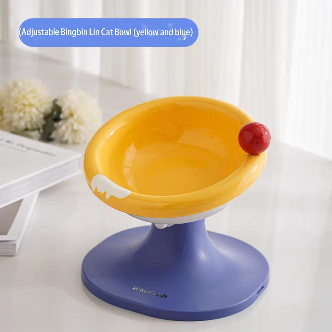 Adjustable Pet cute bouquet style Cat anti spill Bowl - Cutier Store