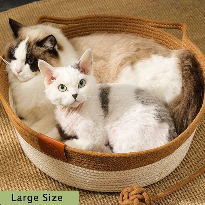 Handwoven Cotton Rope Cat Bed - Cutier Store
