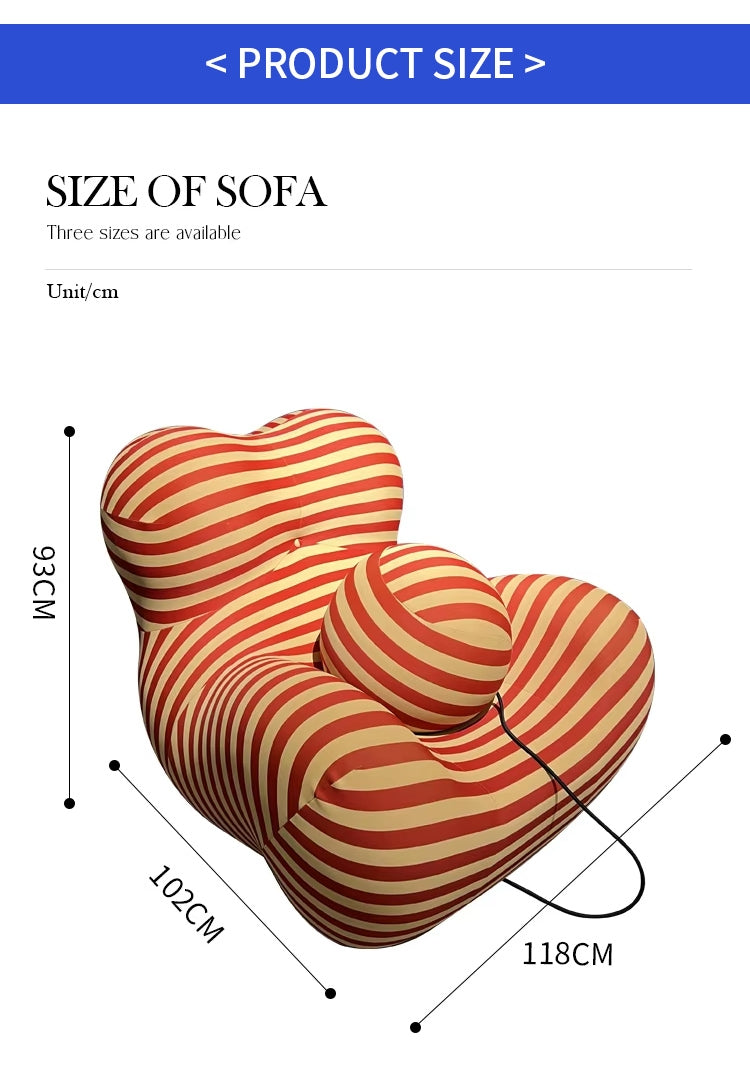 Luxury Modern Statement Lounge Chair & Ottoman – Bold Striped Design for Iconic Interiors