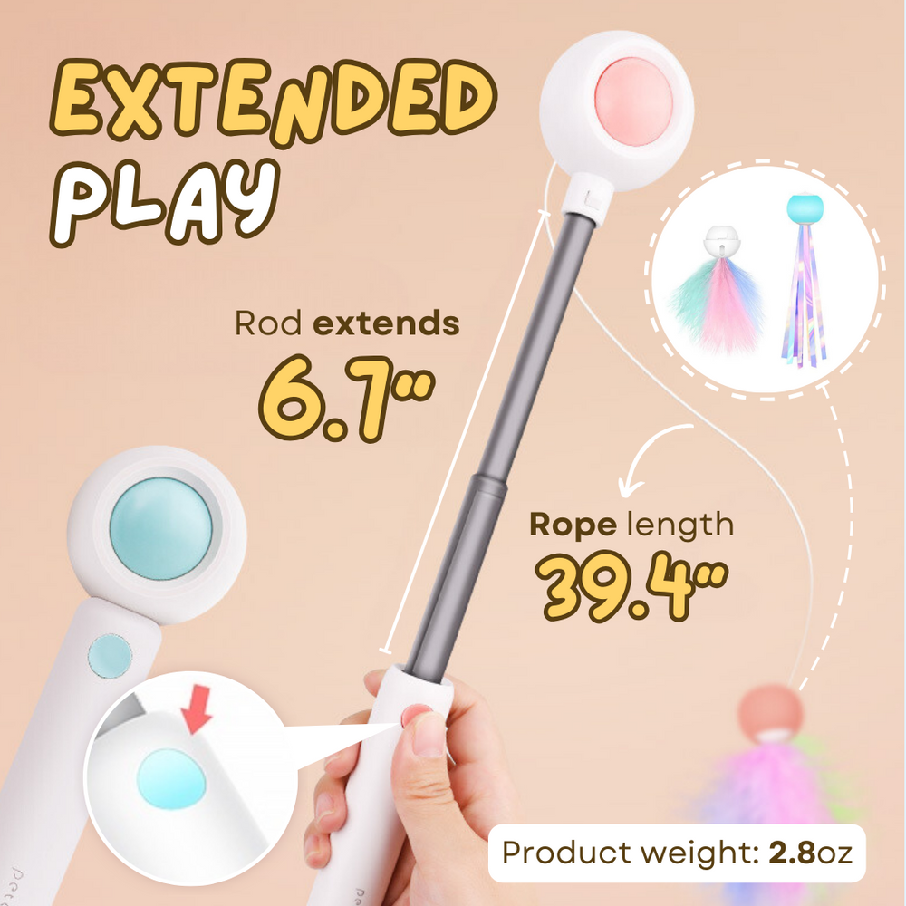 Multifunctional Cat laser Feather Stick Toy (2 in 1) - Cutier Store