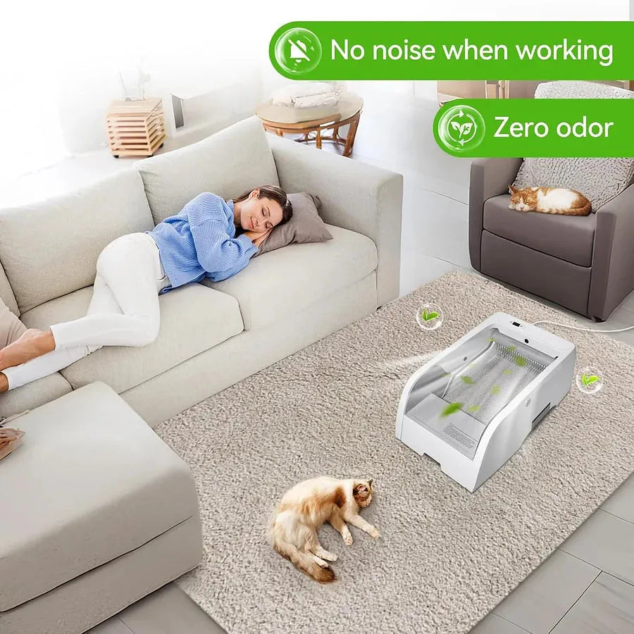 Self Cleaning Litter Box, Upgraded Automatic Cat Litter Box - Cutier Store