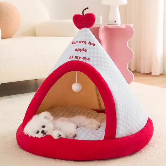 Cute winter pet tent house