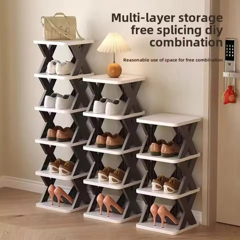 DIY Shoe Rack – Vertical Space Saver Storage Shelf for Entryway, Closet, Bedroom